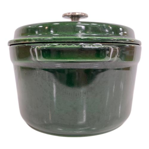 Staub (ストウブ) ピコ・ココット オーバル ヨゴレ・コゲ有 ダークグリーン