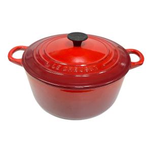 LE CREUSET (ルクルーゼ) 両手鍋 22cm レッド ココット・ロンド