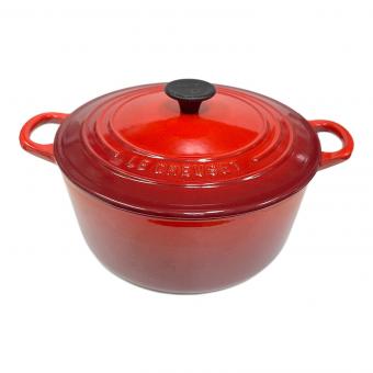 LE CREUSET (ルクルーゼ) 両手鍋 22cm レッド ココット・ロンド