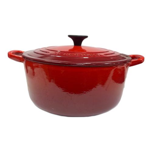 LE CREUSET (ルクルーゼ) 両手鍋 22cm レッド ココット・ロンド