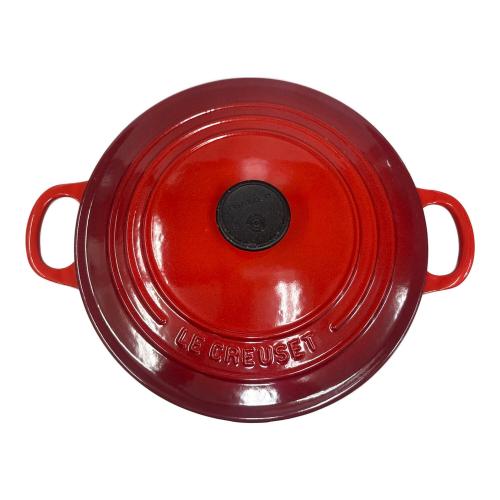 LE CREUSET (ルクルーゼ) 両手鍋 22cm レッド ココット・ロンド