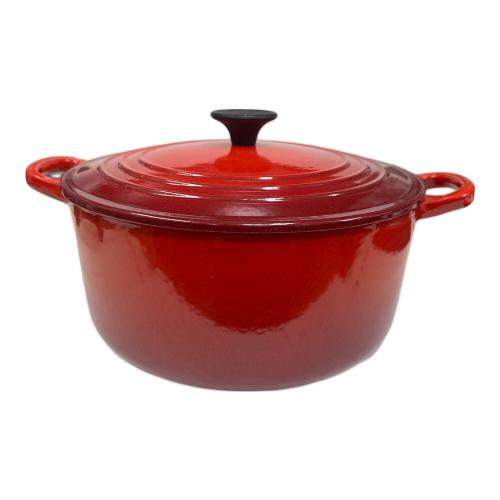 LE CREUSET (ルクルーゼ) 両手鍋 22cm レッド ココット・ロンド