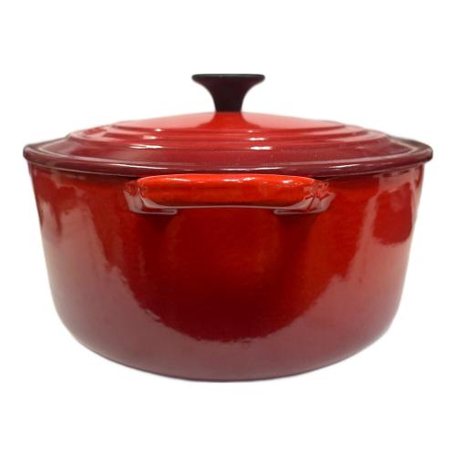 LE CREUSET (ルクルーゼ) 両手鍋 22cm レッド ココット・ロンド