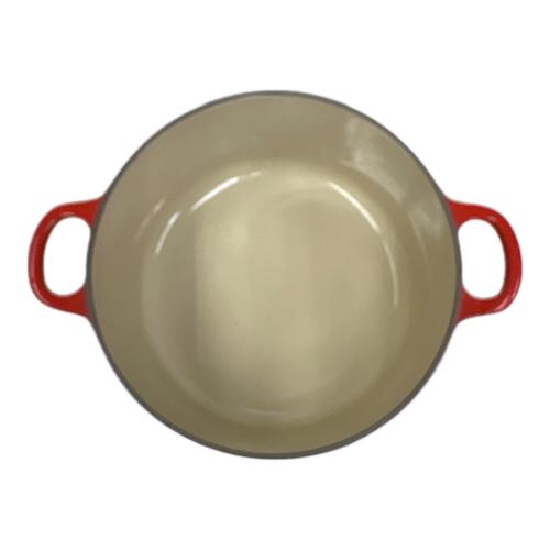 LE CREUSET (ルクルーゼ) 両手鍋 22cm レッド ココット・ロンド