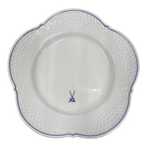 Meissen (マイセン) プレート ホワイトレリーフ ブルーライン