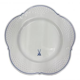 Meissen (マイセン) プレート ホワイトレリーフ ブルーライン