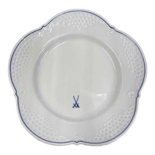 Meissen (マイセン) プレート ホワイトレリーフ ブルーライン