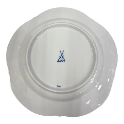 Meissen (マイセン) プレート ホワイトレリーフ ブルーライン