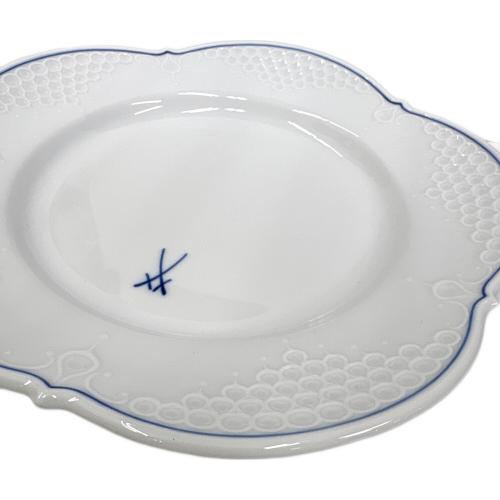 Meissen (マイセン) プレート ホワイトレリーフ ブルーライン