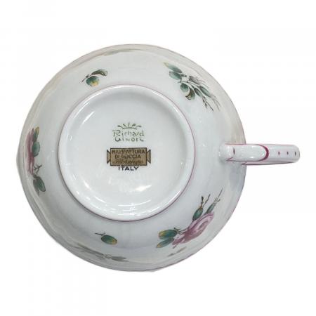 【美品】リチャードジノリ★アンティックローズ★トリオ RICHARD GINORI (リチャードジノリ) カップ&ソーサー アンティック
