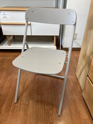 無印良品 (ムジルシリョウヒン) スチールパイプ折りたたみチェア グレー