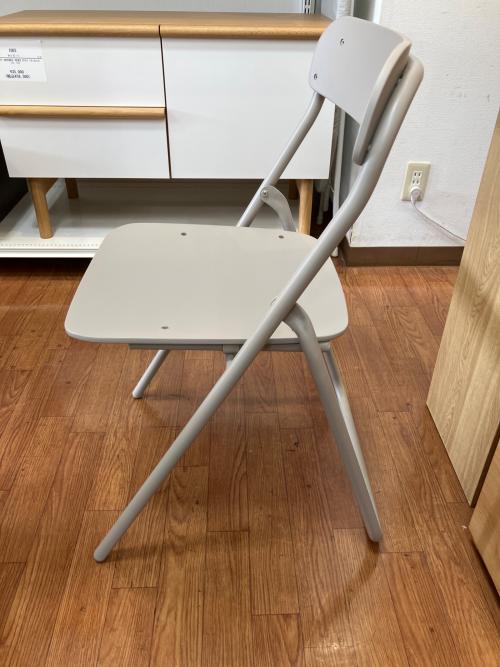 無印良品 (ムジルシリョウヒン) スチールパイプ折りたたみチェア グレー