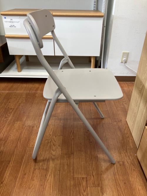 無印良品 (ムジルシリョウヒン) スチールパイプ折りたたみチェア グレー