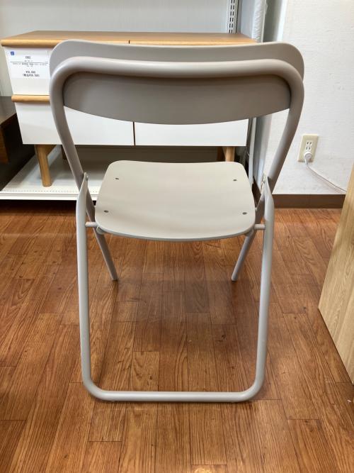 無印良品 (ムジルシリョウヒン) スチールパイプ折りたたみチェア グレー