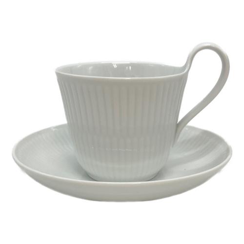 ROYAL COPENHAGEN (ロイヤル・コペンハーゲン) ハイハンドルカップ&ソーサー ホワイトフルーテッド