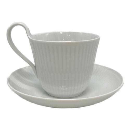 ROYAL COPENHAGEN (ロイヤル・コペンハーゲン) ハイハンドルカップ&ソーサー ホワイトフルーテッド