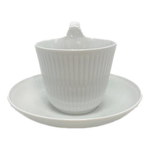 ROYAL COPENHAGEN (ロイヤル・コペンハーゲン) ハイハンドルカップ&ソーサー ホワイトフルーテッド
