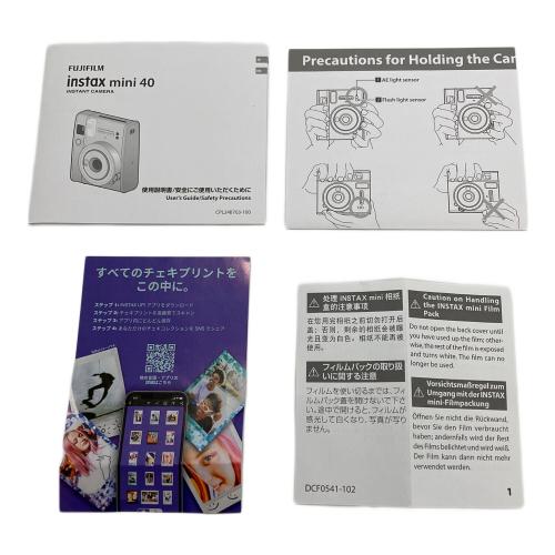 FUJIFILM (フジフィルム) チェキ INSTAX MINI 40 フィルム付き