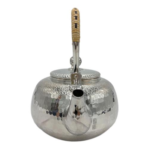 銀川堂 (-) 銀製急須 洋銀刻印有/約540ｇ @ ハンマーフィッシュ