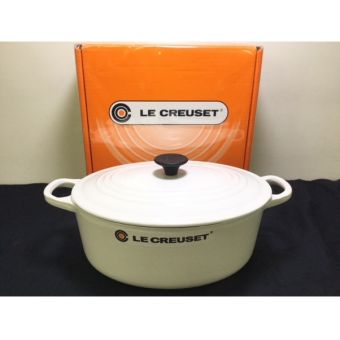 LE CREUSET (ルクルーゼ) ココット・オーバル ホワイト 未使用品 ココットオーバール25cm入荷！