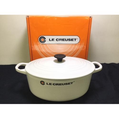 LE CREUSET (ルクルーゼ) ココット・オーバル ホワイト 未使用品 ココットオーバール25cm入荷！