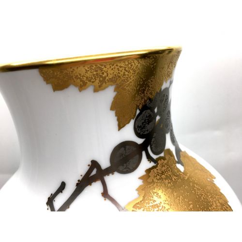 大倉陶園 (オオクラトウエン) フラワーベース 金触ぶどう