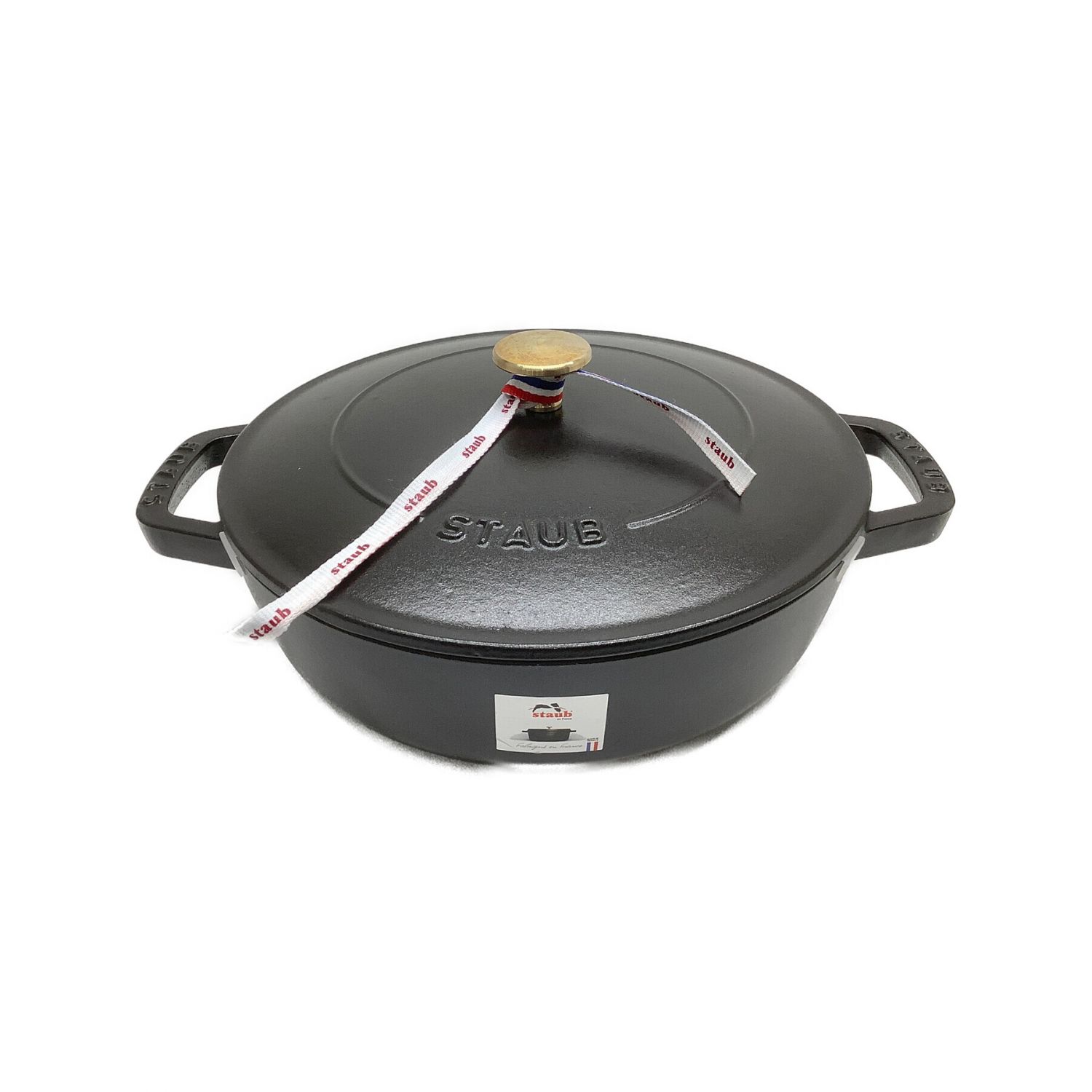 Staub (ストウブ) 両手鍋 ブラック ブレイザー ソテーパン 24cm 2.4L 40511-473｜トレファクONLINE