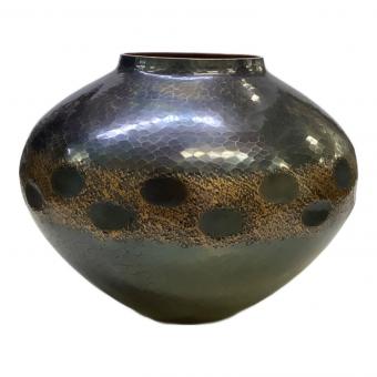 花瓶 銅製 大鎚目　玉川堂