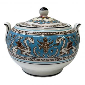 Wedgwood (ウェッジウッド) シュガーポット フロレンティーン・ターコイズ