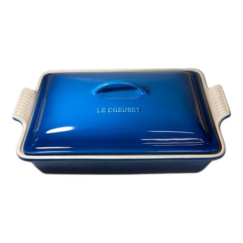 LE CREUSET (ルクルーゼ) ココット レクタンギュラー スクエア 29cm ブルー