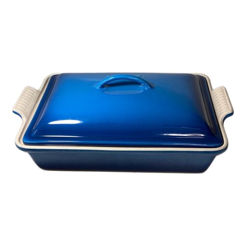 LE CREUSET (ルクルーゼ) ココット レクタンギュラー スクエア 29cm ブルー