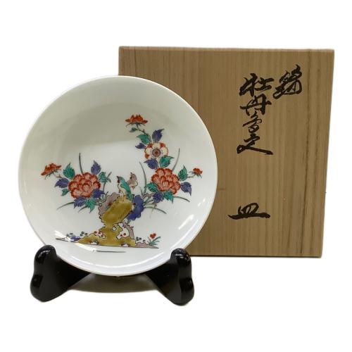 十四代酒井田柿右衛門 (-) 皿 錦 牡丹鳥文