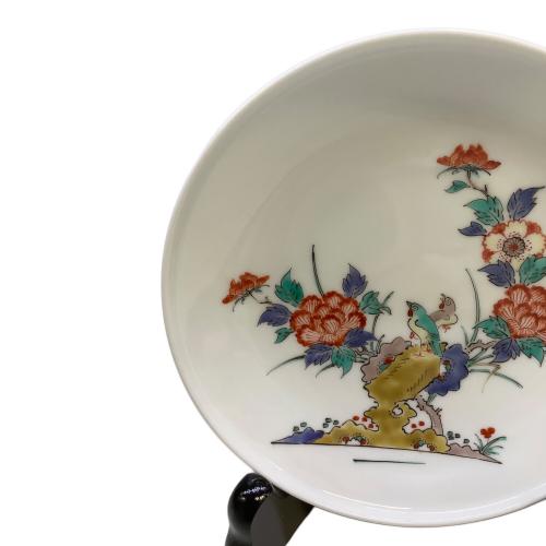 十四代酒井田柿右衛門 (-) 皿 錦 牡丹鳥文