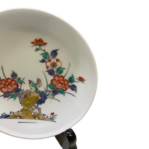 十四代酒井田柿右衛門 (-) 皿 錦 牡丹鳥文