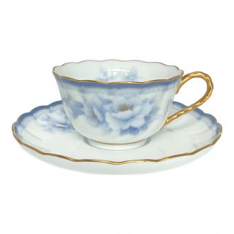 Noritake (ノリタケ) カップ&ソーサー RESONANCE BLEUE