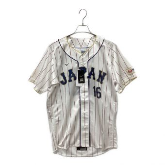MIZUNO (ミズノ) ベースボールシャツ メンズ SIZE XL ホワイト 12JCAU2628 ミズノプロ 侍ジャパン 16番 オーセンティックユニフォーム