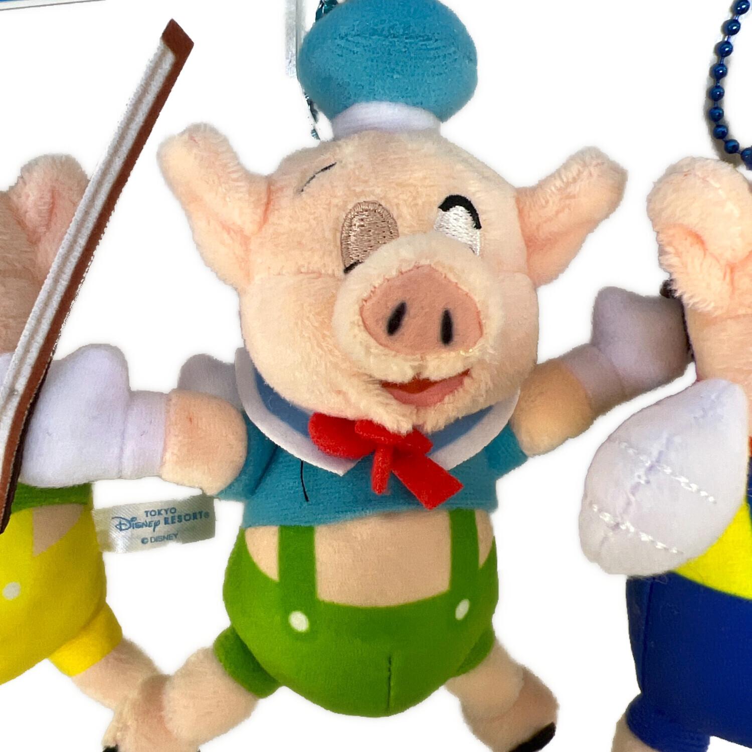 3匹のこぶた　ぬいぐるみバッチ　ディズニーリゾート公式 【希少/レア】 Disney RESORT (ディズニーリゾート) ぬいぐるみチャーム 3匹の