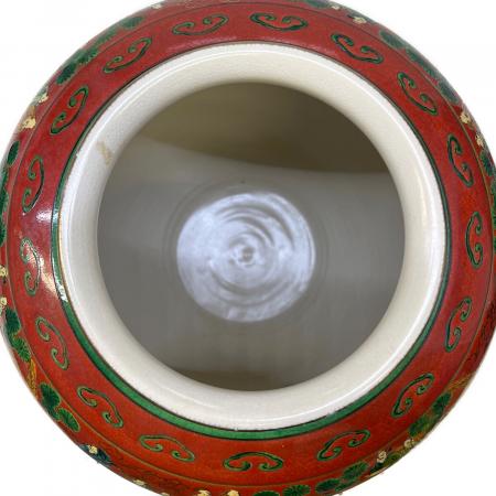 九谷焼 飾り壷 花瓶 栄峰 古物 骨董品 九谷焼 飾り壷 花瓶 栄峰 古物 骨董品