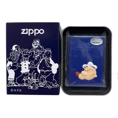 ZIPPO (ジッポ) ZIPPO ポパイ(皮巻き) ブルー