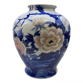 深川製磁 (フカガワセイジ) 花瓶 梅ボタン