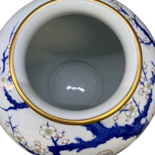 深川製磁 (フカガワセイジ) 花瓶 梅ボタン