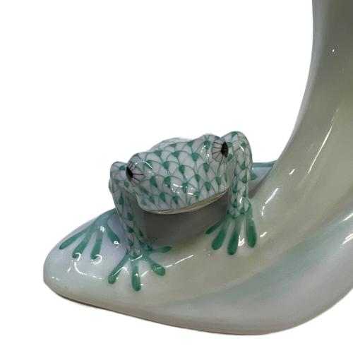 Herend (ヘレンド) 葉っぱの上の3匹の蛙