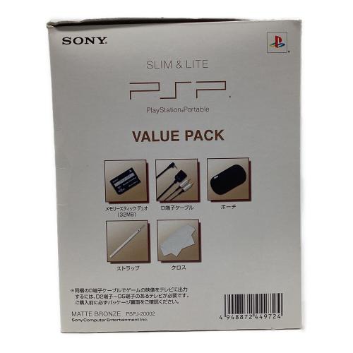 SONY (ソニー) PSP VALUE PACK PSP-2000 バッテリー欠品　通電確認済み　箱傷み有