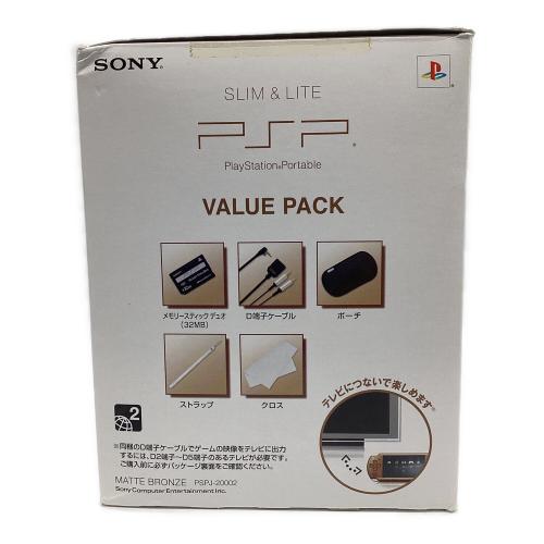SONY (ソニー) PSP VALUE PACK PSP-2000 バッテリー欠品　通電確認済み　箱傷み有