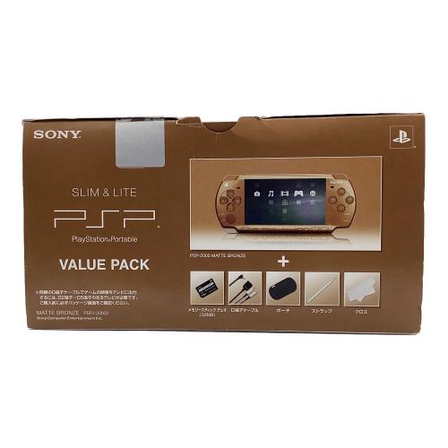 SONY (ソニー) PSP VALUE PACK PSP-2000 バッテリー欠品　通電確認済み　箱傷み有