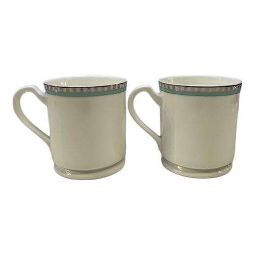 TIFFANY & Co. (ティファニー) マグカップ プラチナブルーバンド 2Pセット