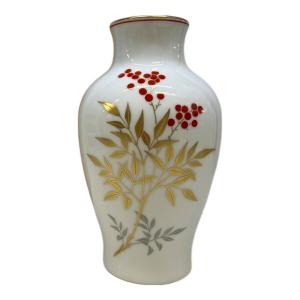 大倉陶園 (オオクラトウエン) 花瓶 南天
