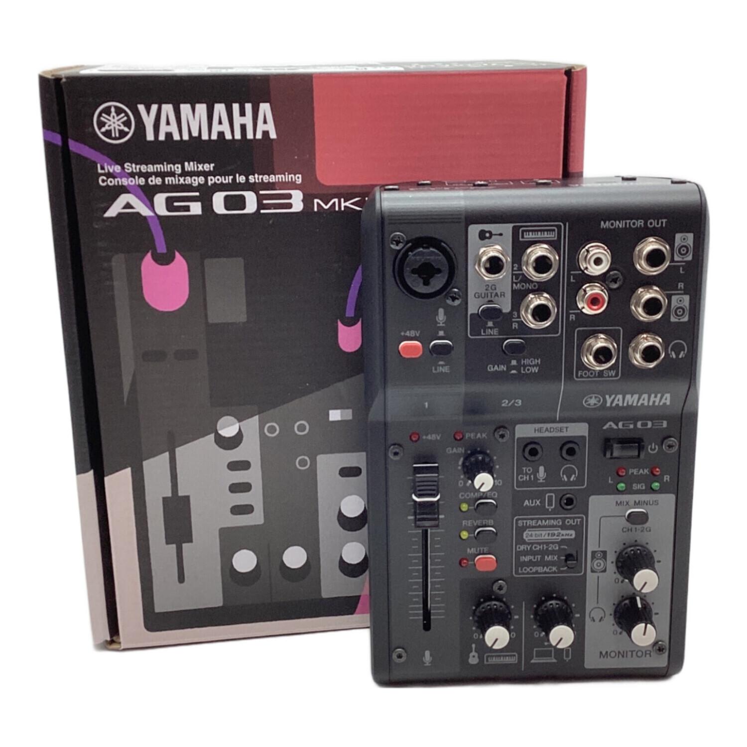 YAMAHA (ヤマハ) ライブストリーミングミキサー AG 03MK2｜トレファク