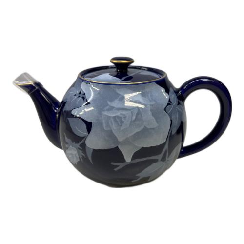 香蘭社 (コウランシャ) 急須・湯呑みセット ルリ薔薇・茶の間揃