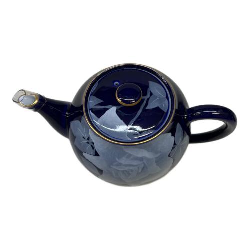 香蘭社 (コウランシャ) 急須・湯呑みセット ルリ薔薇・茶の間揃